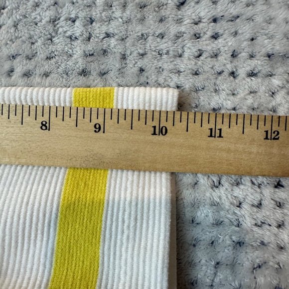 Talbots Tops Womens Size Medium White Yellow Boat Neck Stripes Short Sleeves - Picture 8 of 11